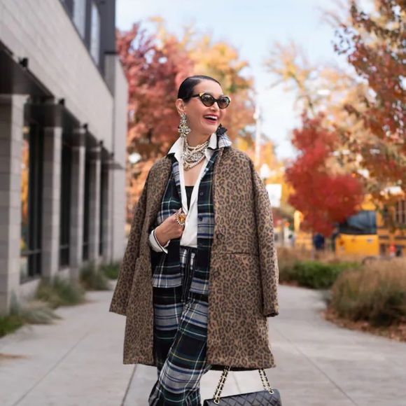 NWT OLD NAVY Long-Line Cardigan Coat Color: Wild Spots - Picture 3 of 5